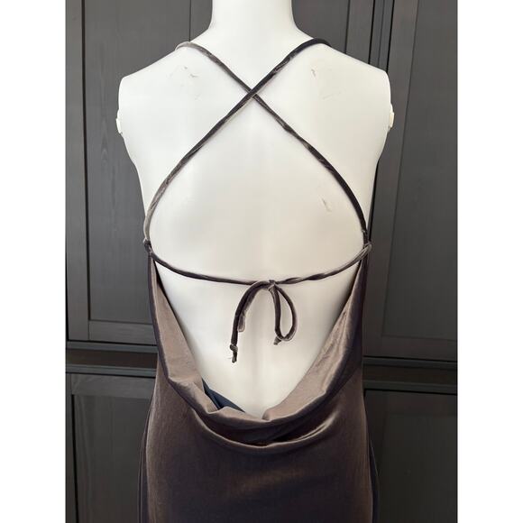 Vintage Rampage Velvet Iridescent Open Back Maxi Dress Whimsigoth Fairy Medium - Picture 8 of 15